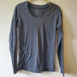 MEC Mountain Base Equipment Coop Poly Cotton Blend Long Sleeve Gray Women's S